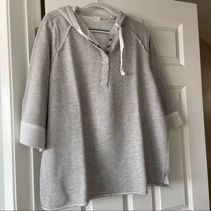 Soft Surroundings hooded sweater with snaps